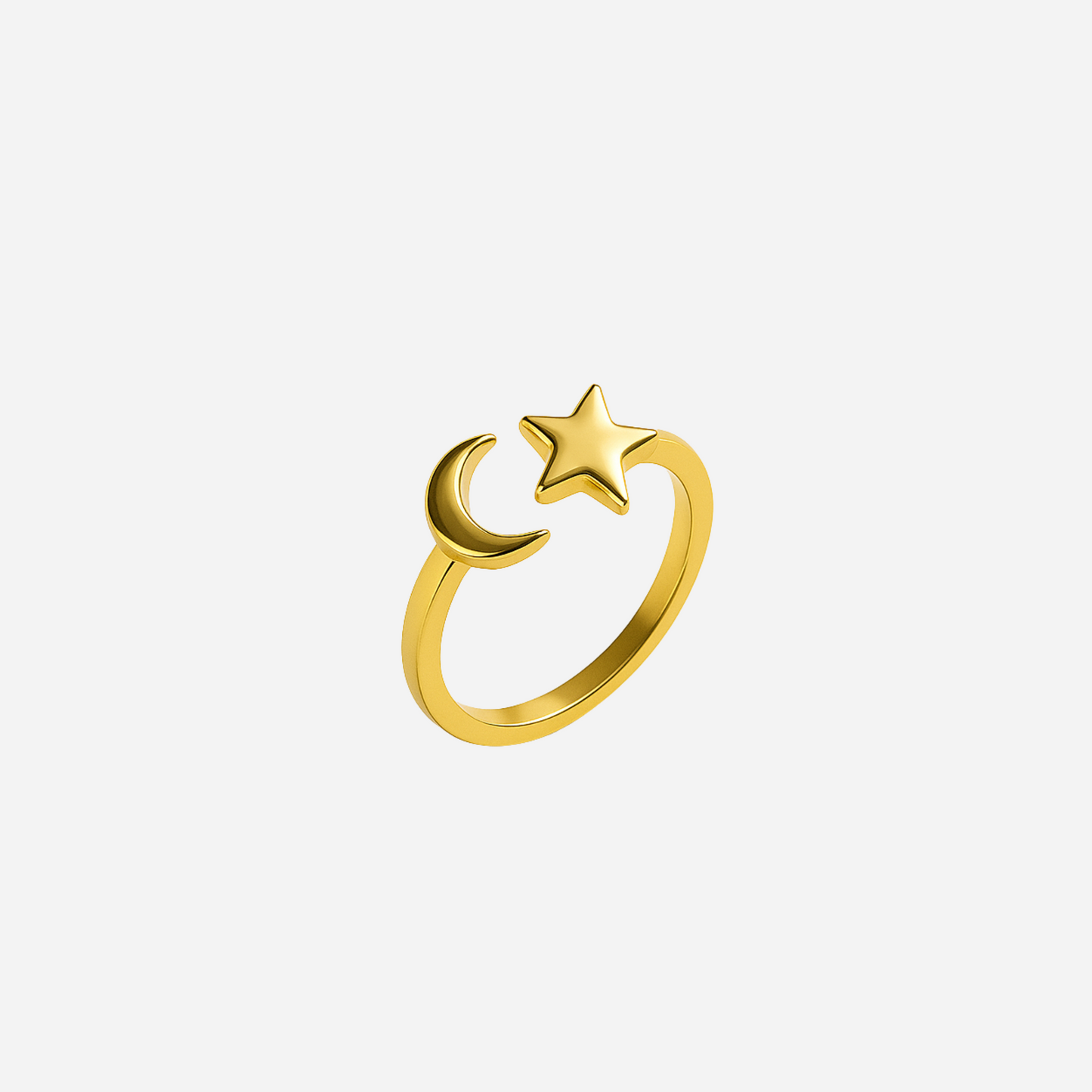 Moon & Star Ring